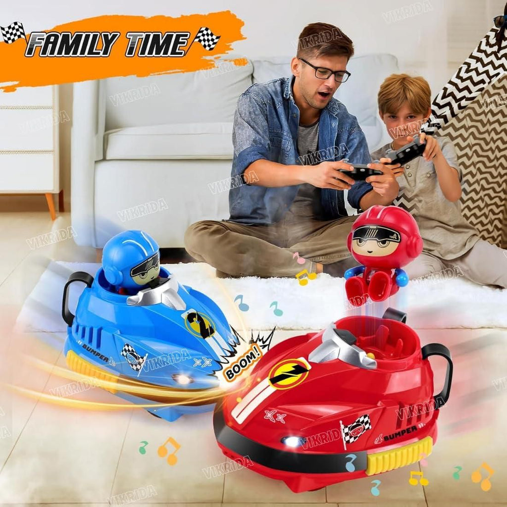 Set of 2 RC Bumper Cars with Ejecting Robots